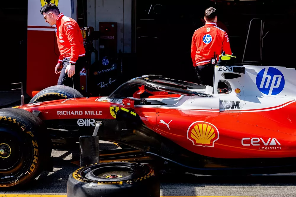 D&eacute;tails techniques de la monoplace de  Lewis Hamilton, Ferrari