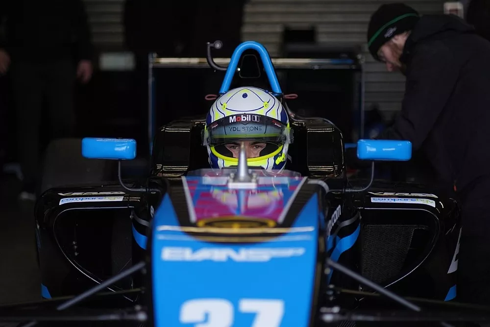Cooper Webster 2023, pre-season GB4 testing, Donington Park Evans GP