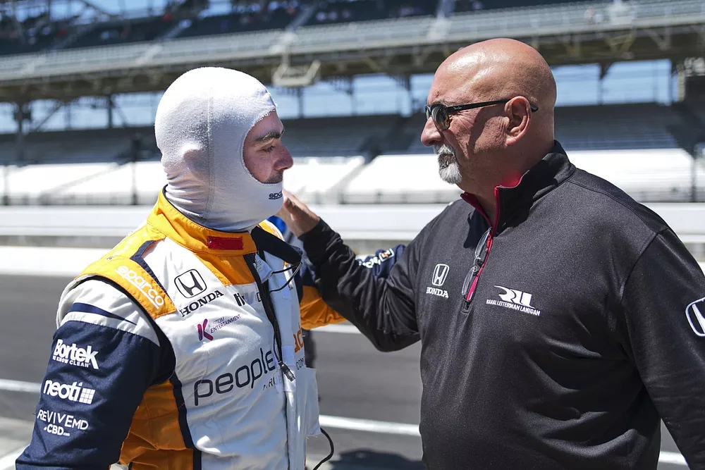  Jack Harvey, Rahal Letterman Lanigan Racing Honda with team owner Bobby Rahal