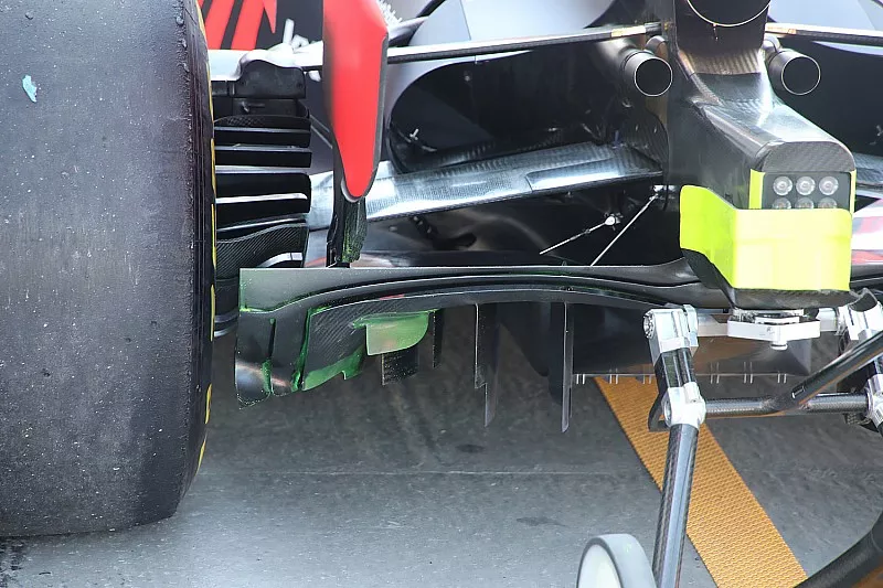 Red Bull Racing RB15, dettaglio del diffusore posteriore