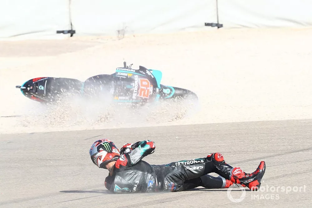 Fabio Quartararo, Petronas Yamaha SRT  crash