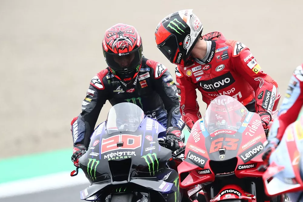 Fabio Quartararo, Yamaha Factory Racing, Francesco Bagnaia, Ducati Team 