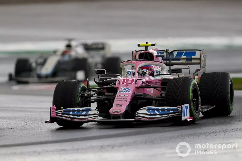 Lance Stroll, Racing Point RP20, George Russell, Williams FW43