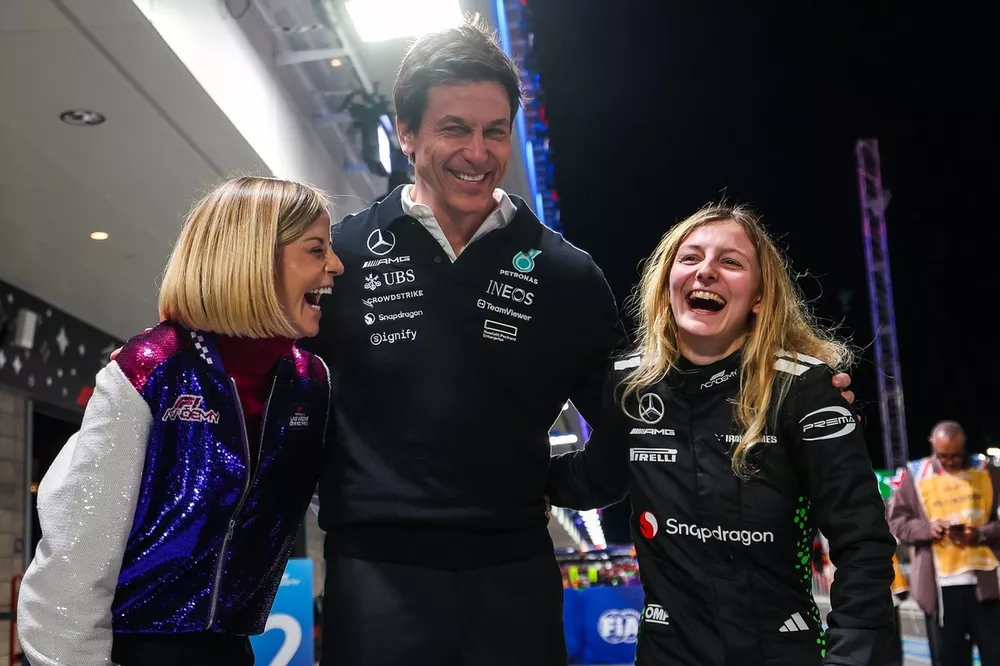 Doriane Pin, PREMA Racing, Mercedes AMG Petronas F1 Team CEO and Team Principal Toto Wolff, F1 Academy Managing Director Susie Wolff