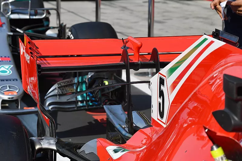 Ferrari SF71H rear wing detail 
