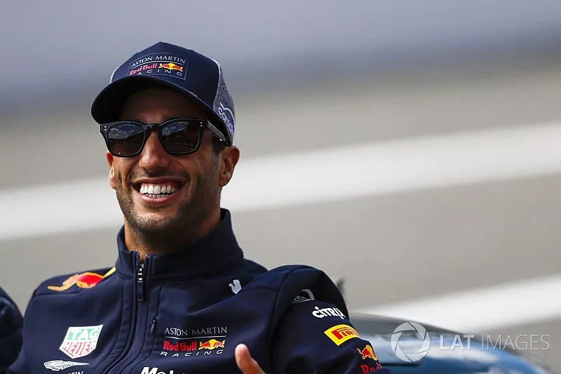 Daniel Ricciardo, Red Bull Racing, lors de la parade des pilotes