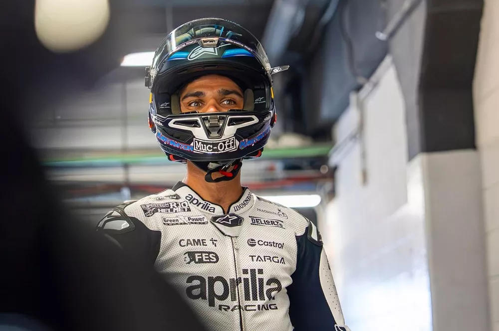 Jorge Martin en test priv&eacute; sur une Aprilia RSV4