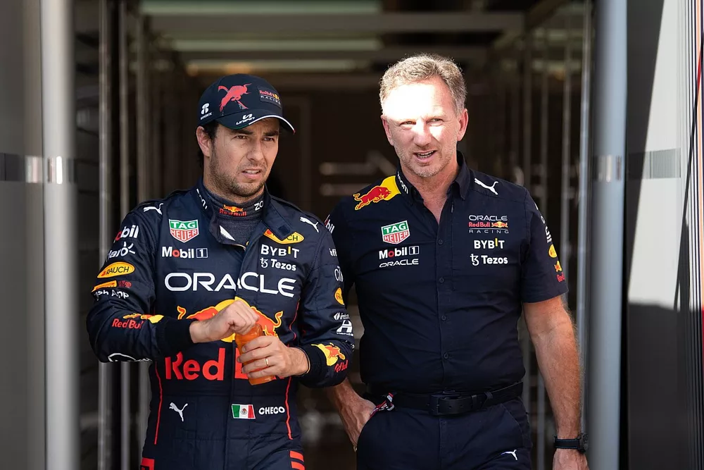 Sergio P&eacute;rez, Red Bull Racing, Christian Horner, director del equipo, Red Bull Racing