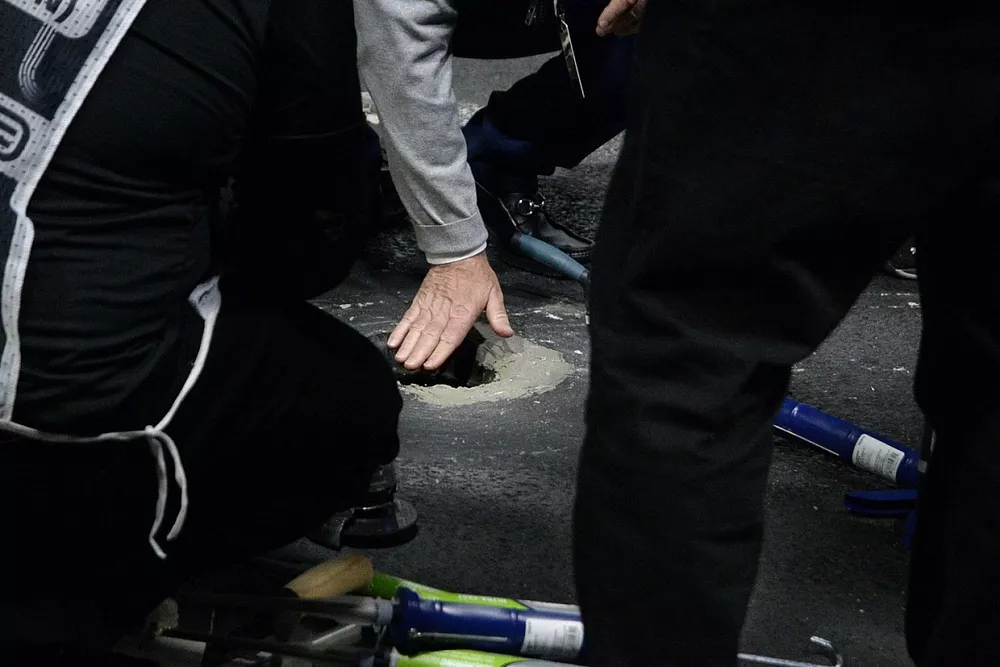 Work and discussion is undertaken to fix the loose manhole covers on track