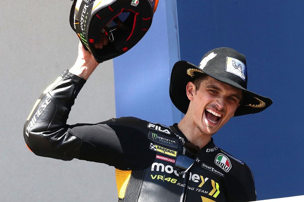 Podio: segundo lugar Luca Marini, VR46 Racing Team 