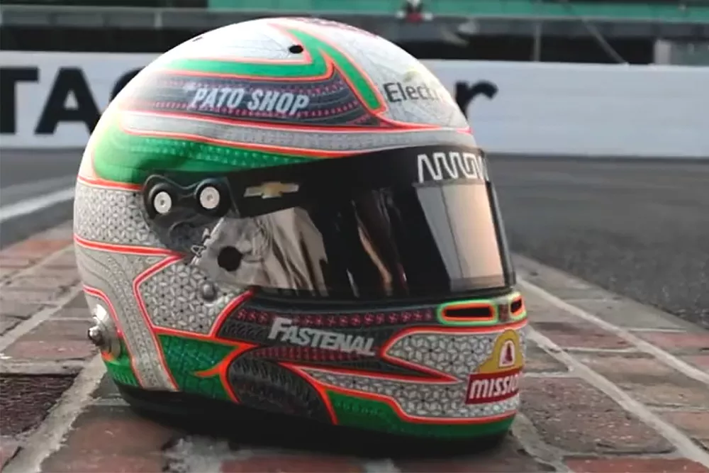 Casco de Patricio O'Ward, Arrow McLaren Chevrolet para Indy500