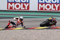 Márquez apuntó a conformarse en la sprint después de tres caídas