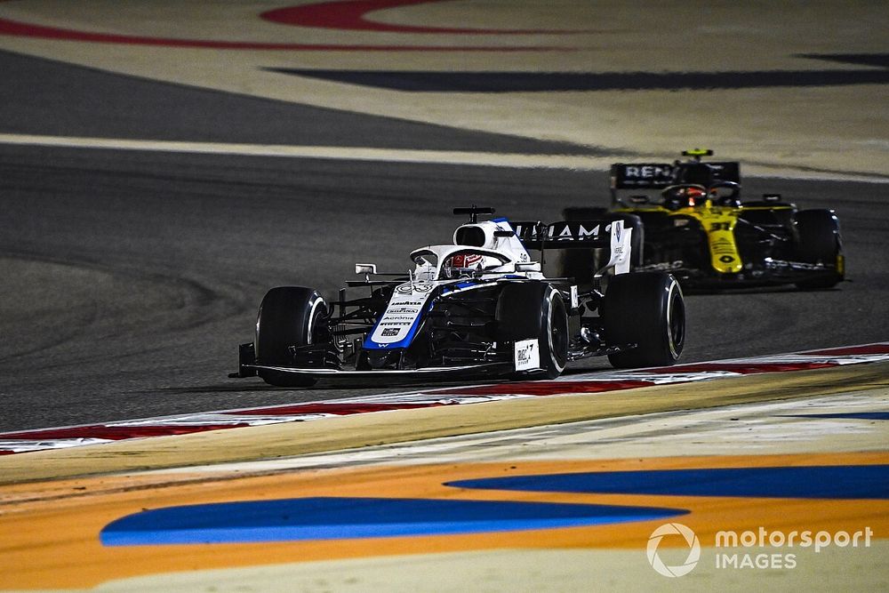 George Russell, Williams FW43, Esteban Ocon, Renault F1 Team R.S.20