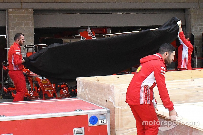 Ferrari: arrivato nella pit lane il nuovo fondo modificato per Austin