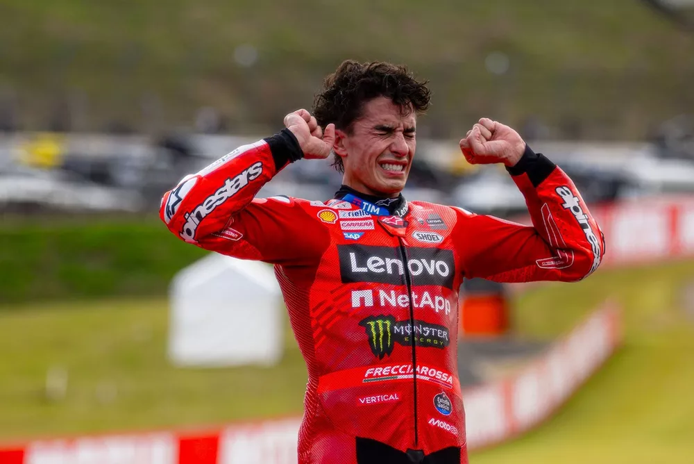 Marc Marquez, Ducati Team, c&eacute;l&egrave;bre son titre