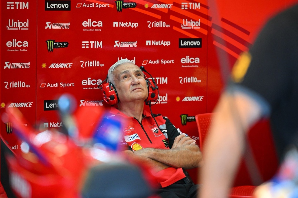 Tardozzi, «sorprendido» por la confirmación del VR46 de que Bagnaia probó la GP24 en Misano 