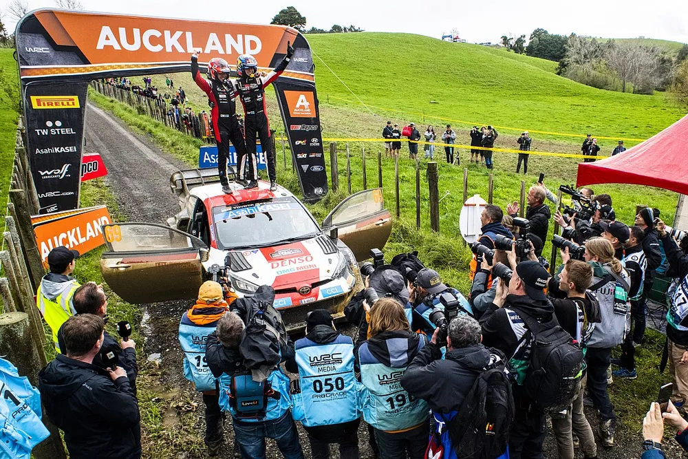 Champions Kalle Rovanpera, Jonne Halttunen, Toyota Gazoo Racing WRT Toyota GR Yaris Rally1