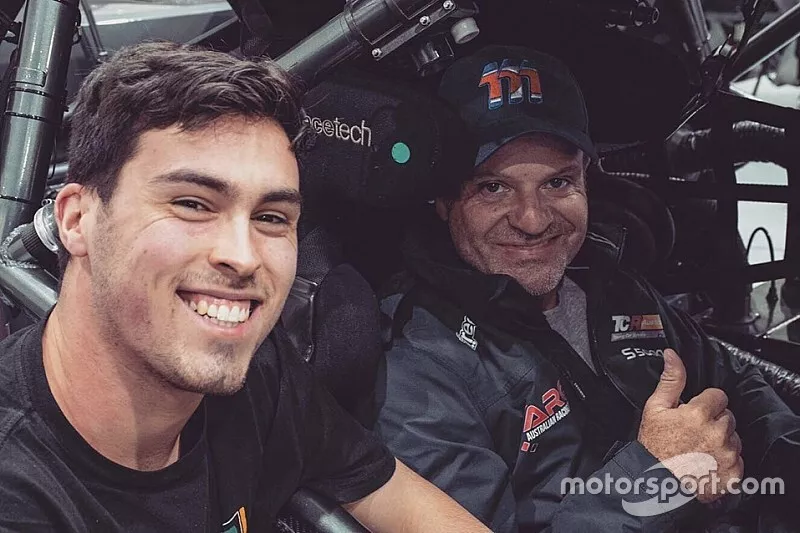 Thomas Randle and Rubens Barrichello