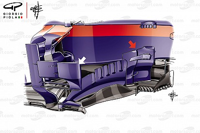 Toro Rosso: modifiche al bargeboard e ai deviatori di flusso