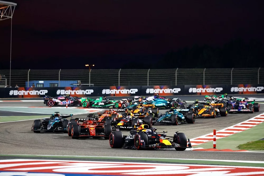 Max Verstappen, Red Bull Racing RB20, Charles Leclerc, Ferrari SF-24, George Russell, Mercedes F1 W15, Sergio Perez, Red Bull Racing RB20, Carlos Sainz, Ferrari SF-24