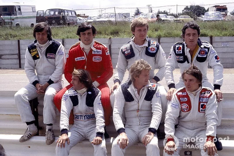 Jean-Pierre Jarier, ATS Ford, Patrick Tambay, Ferrari, Didier Pironi, Patrick Depailler, Tyrrell Ford, Jacques Lafitte, Ligier Matra, Jean-Pierre Jabouille, Renault et Ren&eacute; Arnoux, Martini Ford