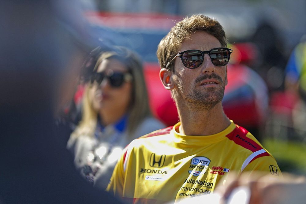 Romain Grosjean, Andretti Autosport Honda, sesión de autógrafos