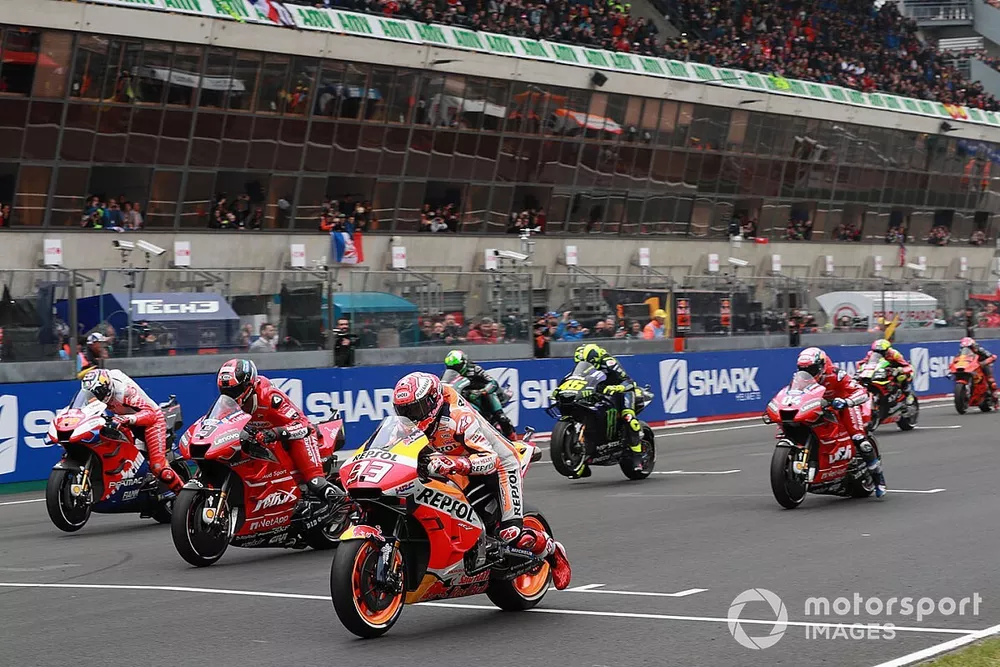 Marc Marquez, Repsol Honda Team vooraan bij de start