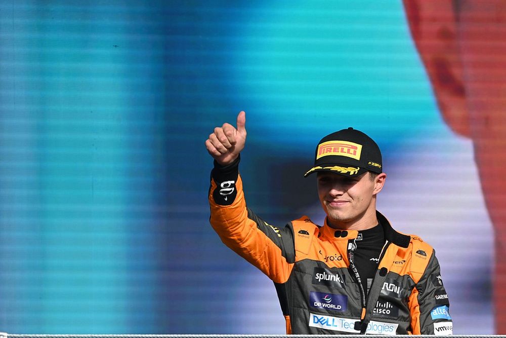 Podio: segundo lugar Lando Norris, McLaren