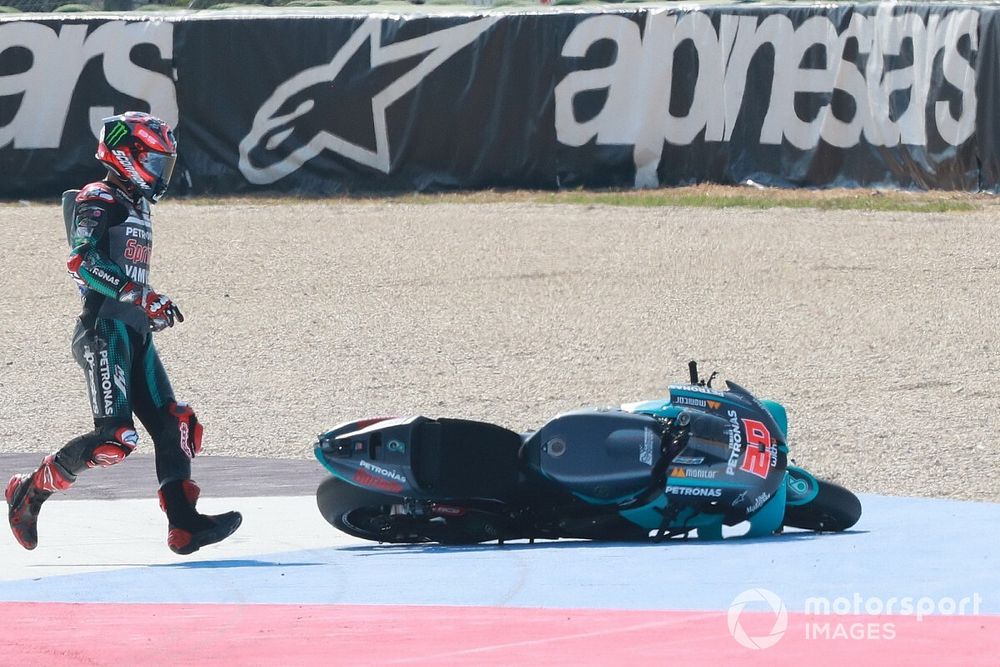 Fabio Quartararo, Petronas Yamaha SRT despu&eacute;s de la ca&iacute;da