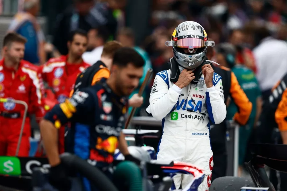 Daniel Ricciardo, Visa Cash App RB F1 Team, au Parc Ferme apr&egrave;s la course