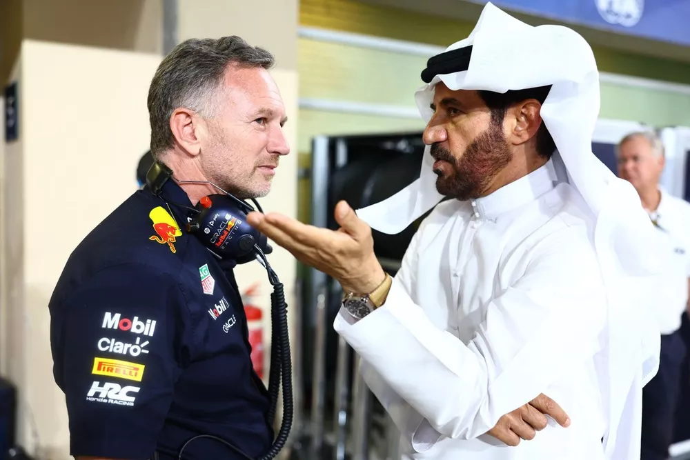 Red Bull Racing Team Principal Christian Horner and Mohammed ben Sulayem, FIA President