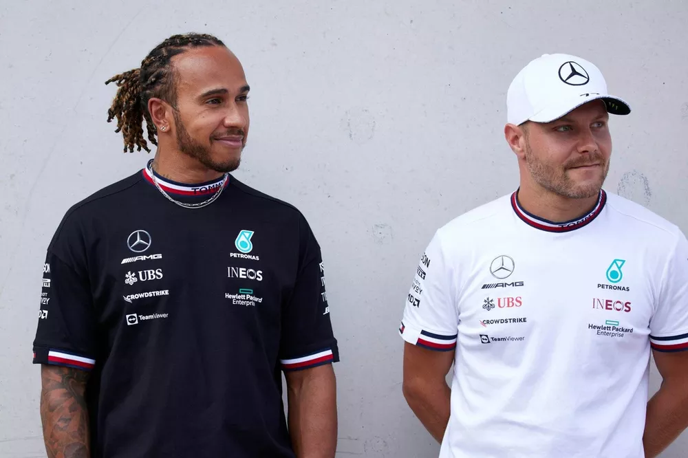 Lewis Hamilton, Mercedes, and Valtteri Bottas, Mercedes
