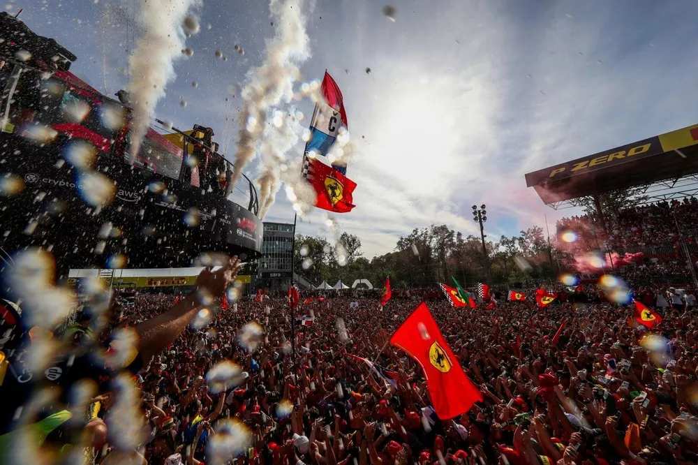 Le podium à Monza