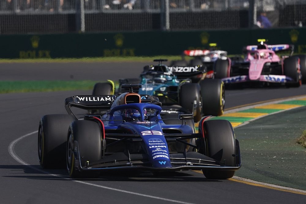 Alex Albon, Williams FW45, Lance Stroll, Aston Martin AMR23