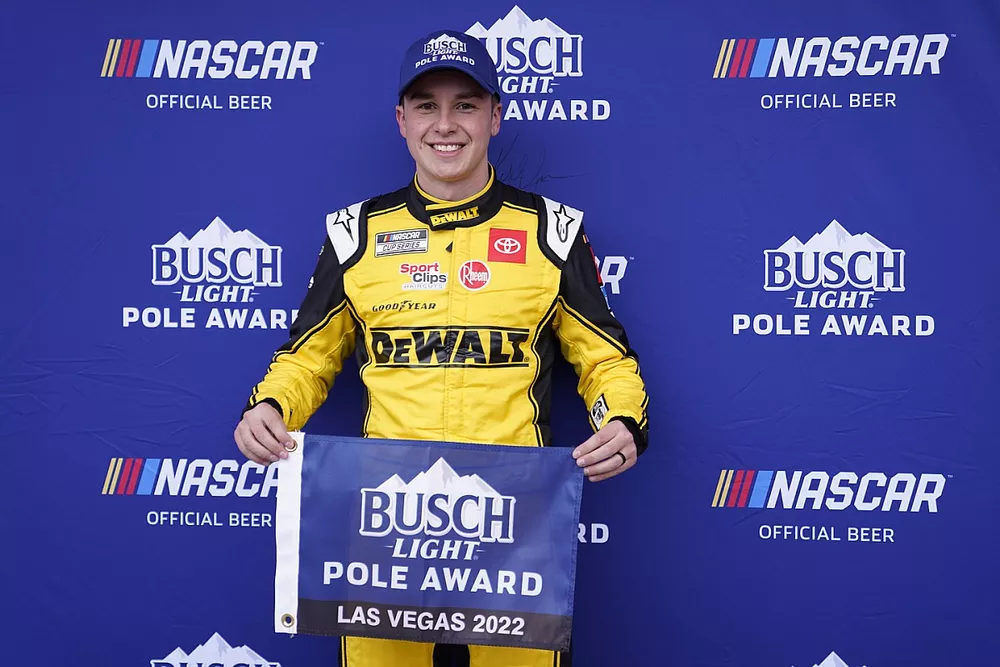 Pole sitter Christopher Bell, Joe Gibbs Racing, Toyota Camry