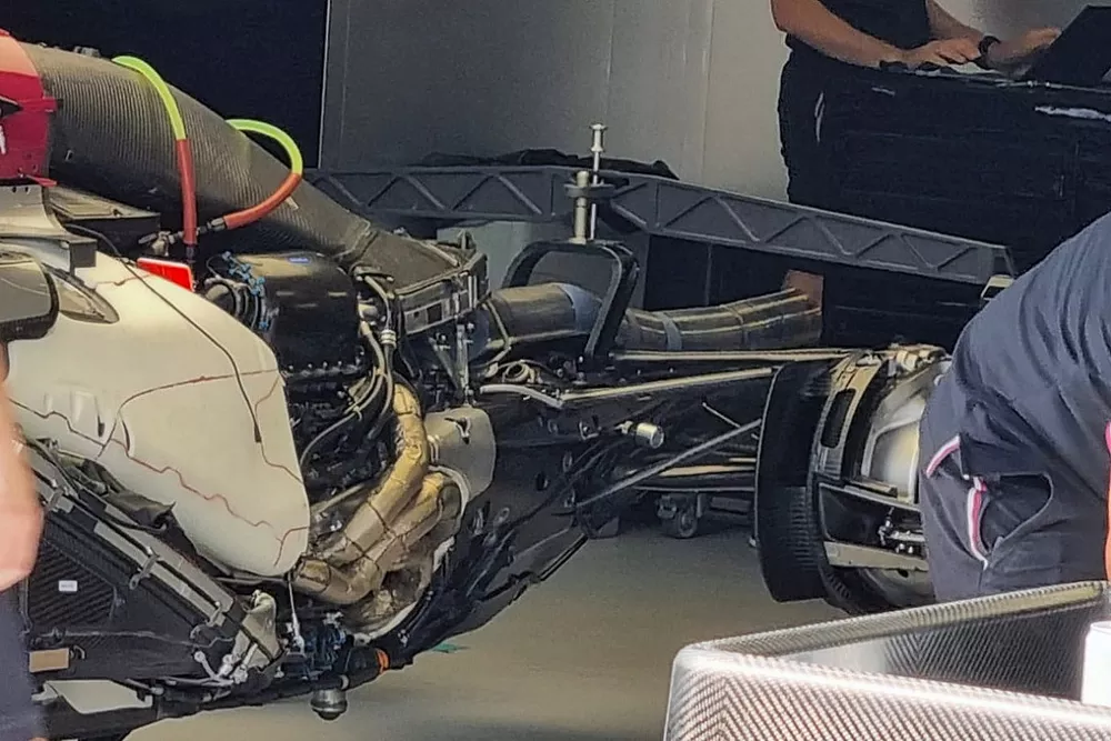 Mercedes W13 engine detail