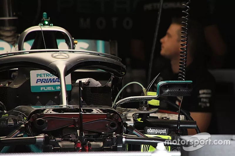 Mercedes AMG F1 W10, dettaglio dell'halo