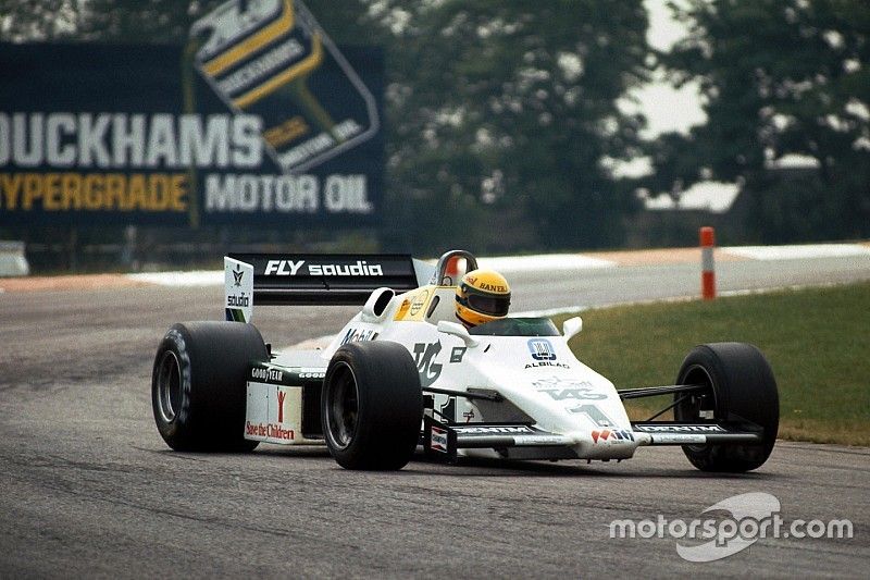 Ayrton Senna, tests the Williams FW08C for the first time