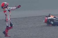 V&iacute;deo: nueva ca&iacute;da de Marc M&aacute;rquez en la carrera de Indonesia