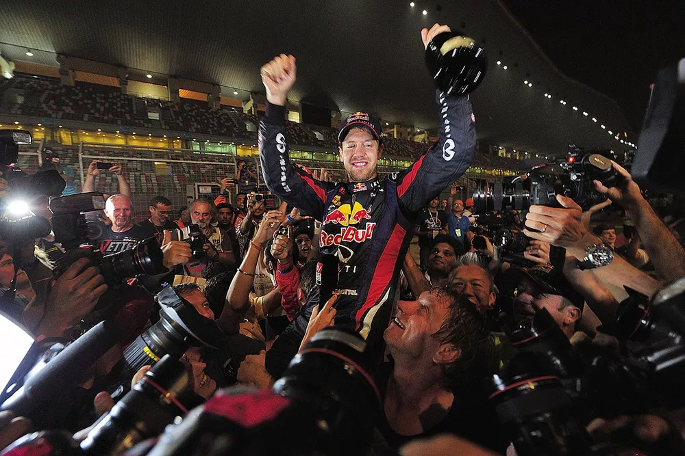 Le Champion du monde Sebastian Vettel, Red Bull Racing