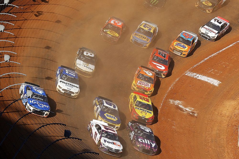 Aerial view of the dirt race