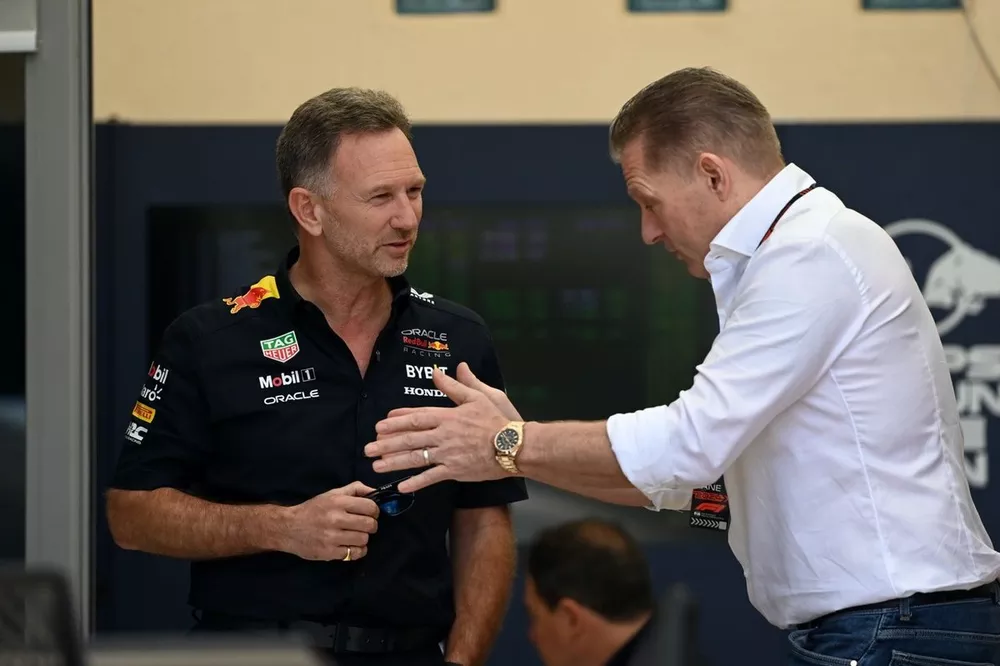 Christian Horner, Takım Müdürü, Red Bull Racing, Jos Verstappen ile birlikte
