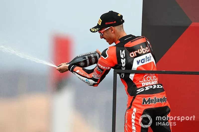 Second place Marco Melandri, Aruba.it Racing-Ducati SBK Team