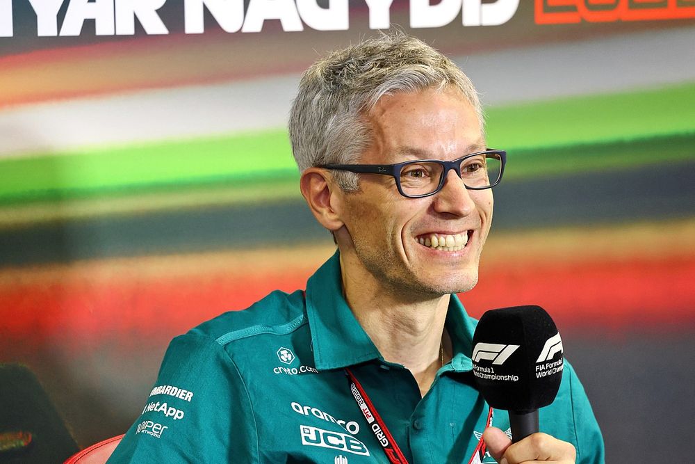Mike Krack, director del equipo Aston Martin F1, en la conferencia de prensa de los directores del equipo