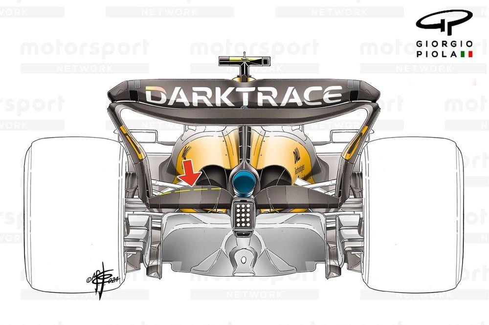 McLaren MCL38 alerón B GP de Gran Bretaña