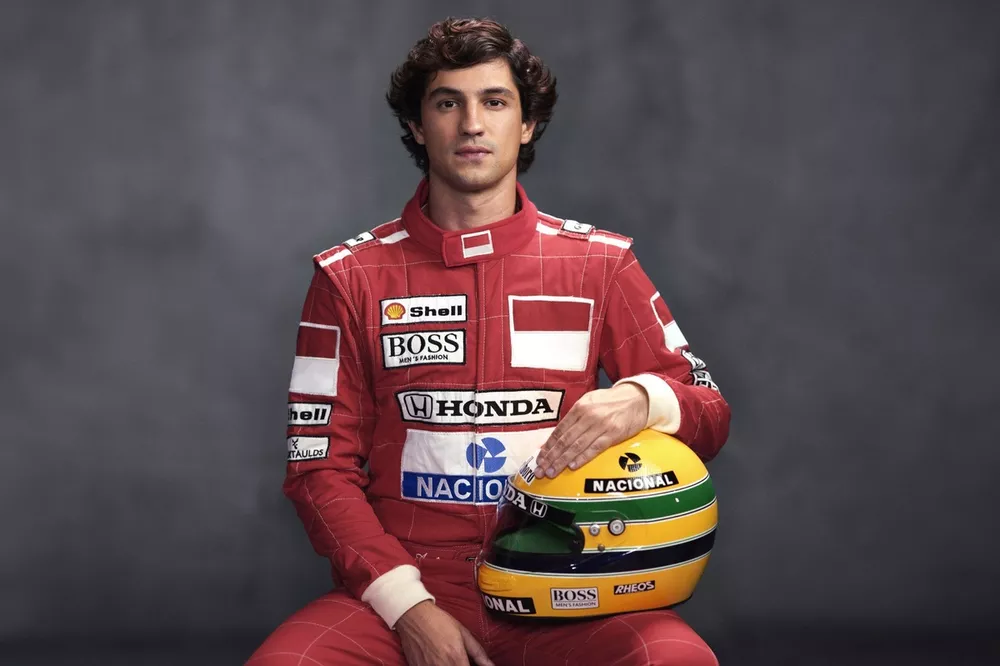 Gabriel Leone as Ayrton Senna; courtesy, Netflix