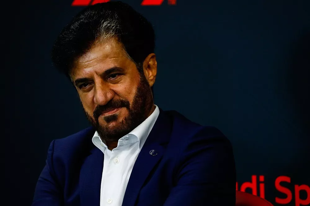 Mohammed bin Sulayem, Presidente della FIA, alla conferenza stampa di annuncio dell'ingresso di Audi in Formula 1 nel 2026