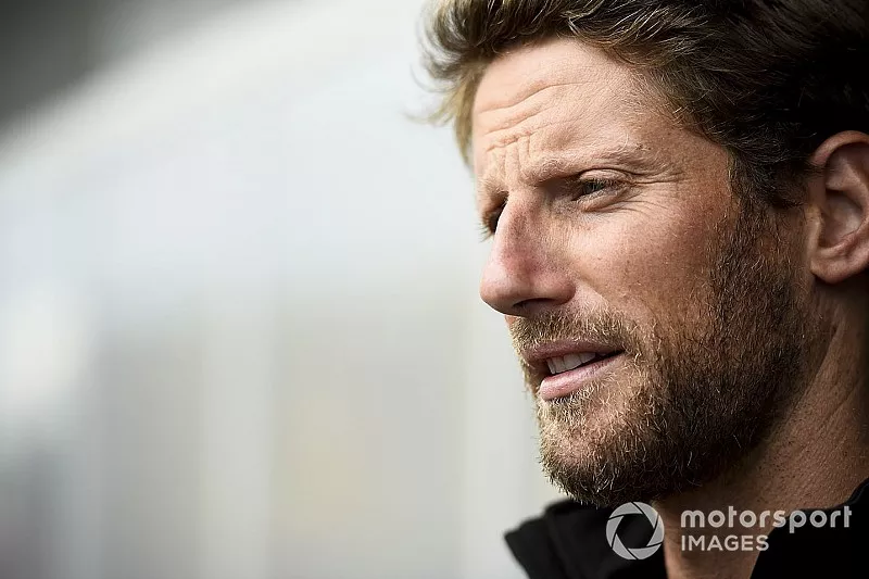 Romain Grosjean, Haas F1 speaks to the media
