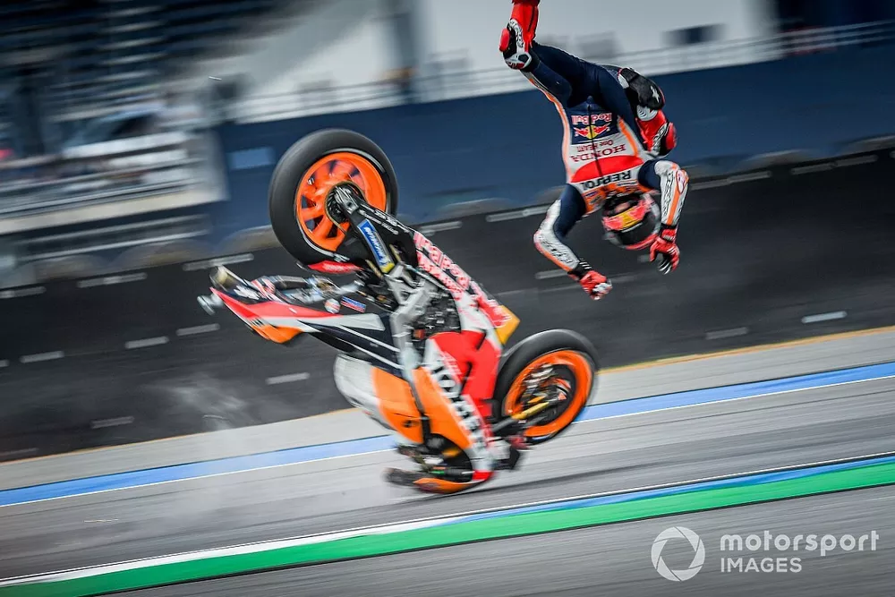Crash Marc Marquez, Repsol Honda Team