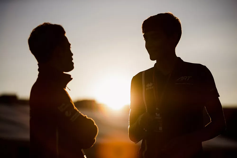 Nyck De Vries, PREMA Racing, George Russell, ART Grand Prix